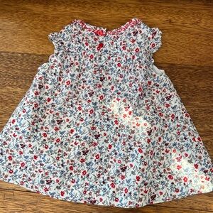 Zara Mini cotton sleeveless floral print infant dress Size 3-6 months